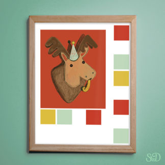 Deer Party Print