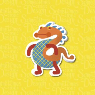 Inktober Dinosaur Sticker