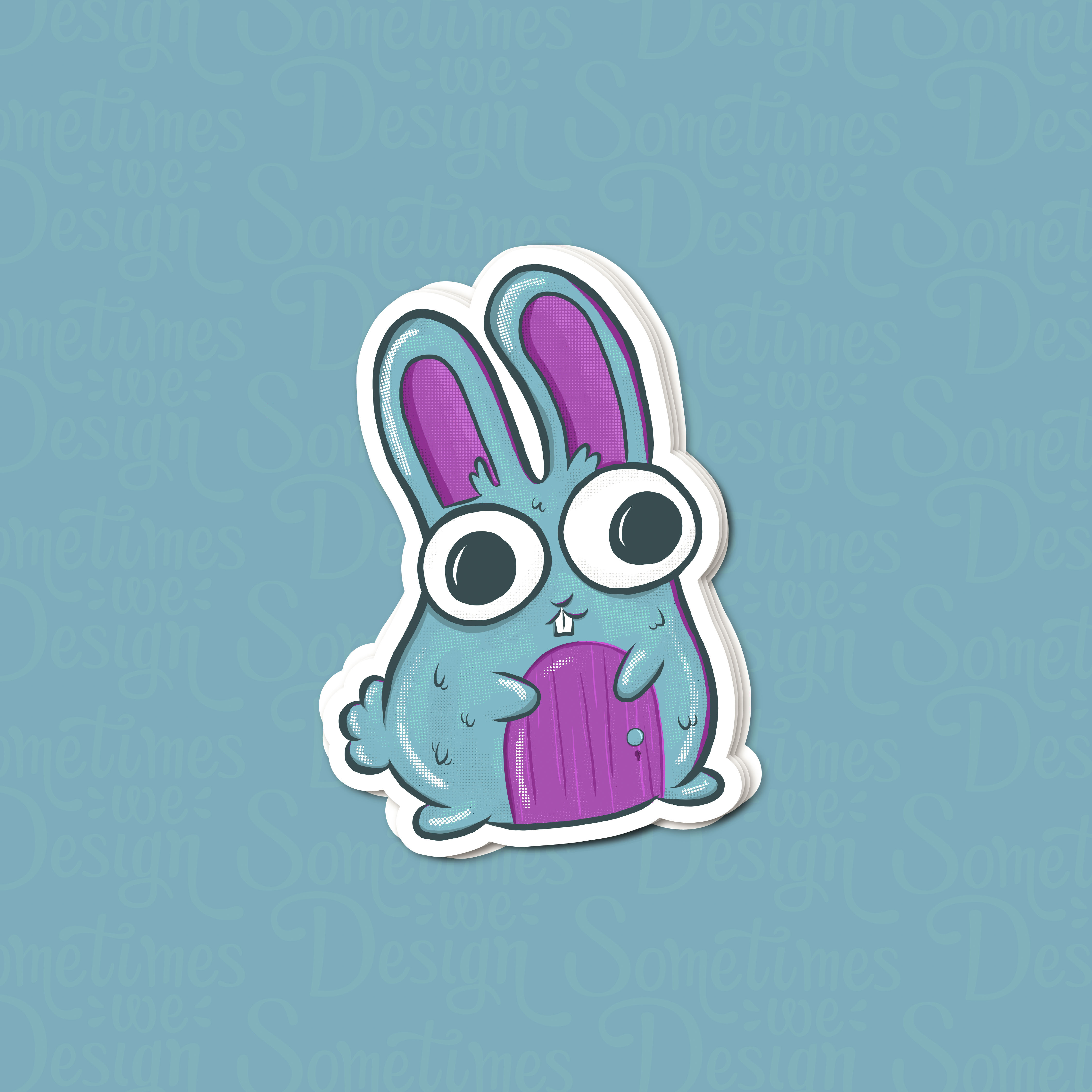 Wide Eyed Bunny Sticker