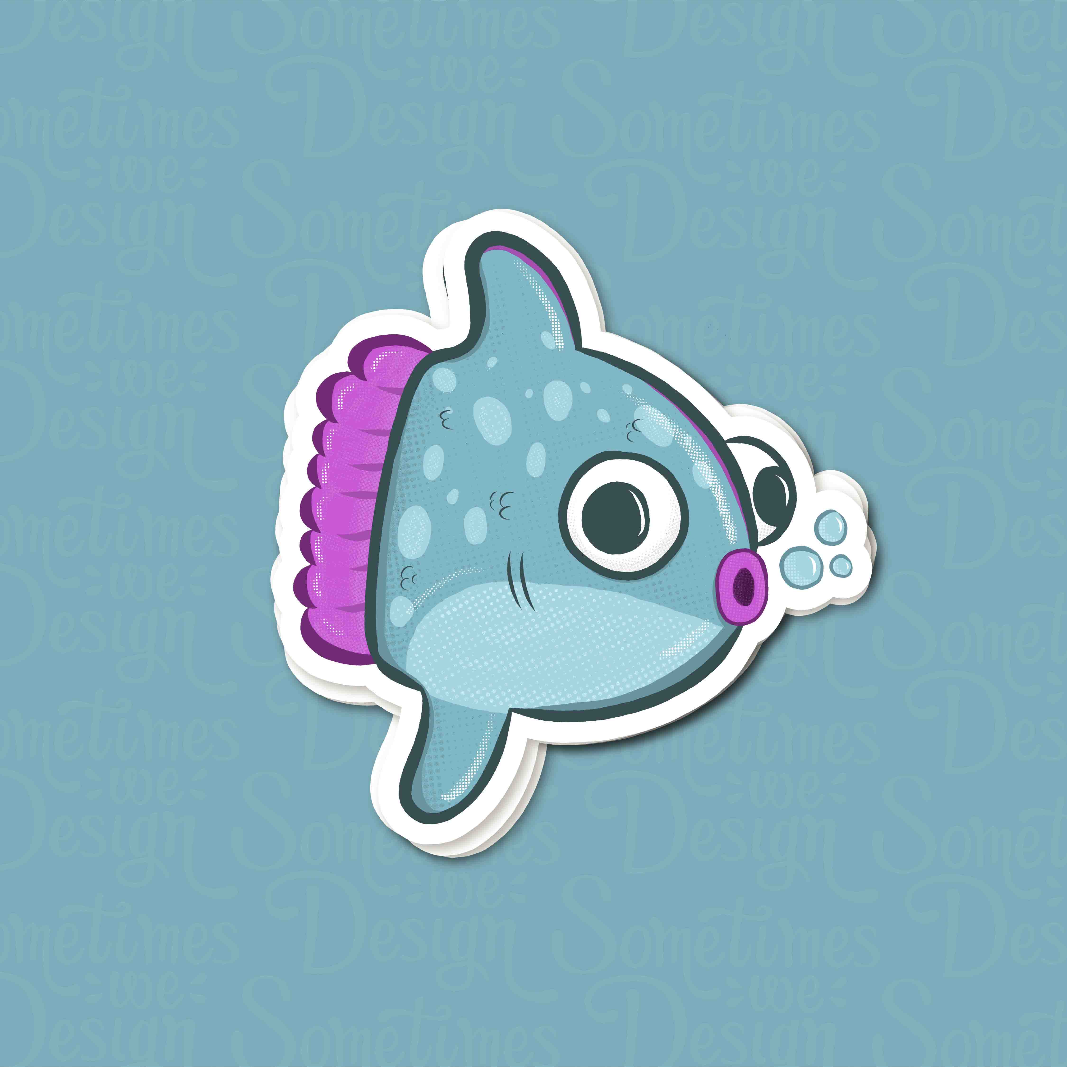 Wide Eyed Mola Mola Sticker