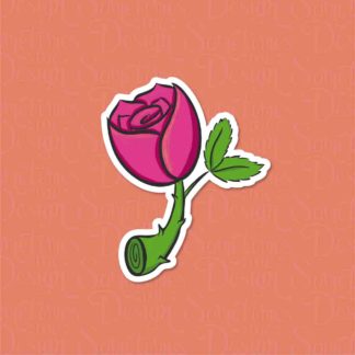 Halftone Rose Sticker