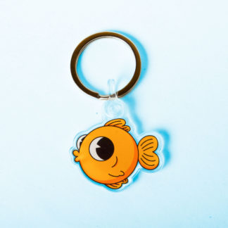 Round Goldfish Keychain